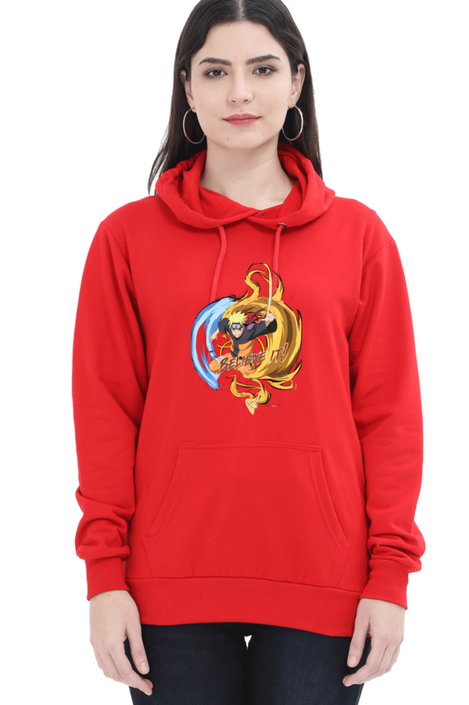 "Naruto 'Believe It!' Unisex Hooded Sweatshirt – For True Shinobi Fans"