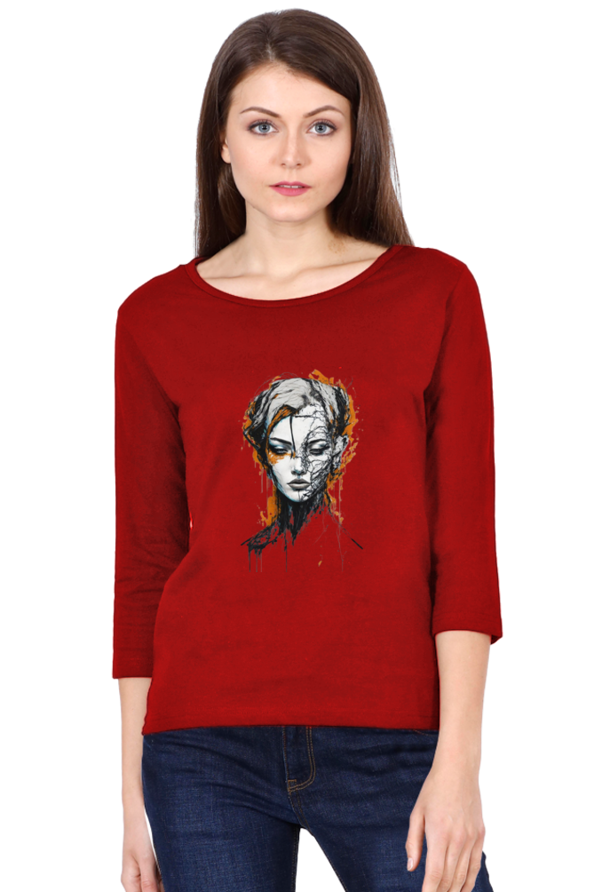 Women's Modern Art Face T-Shirt