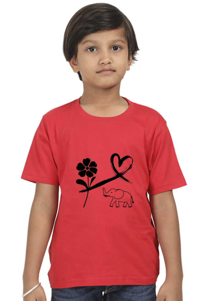 "Playful Power β Elephant Design T-Shirt"