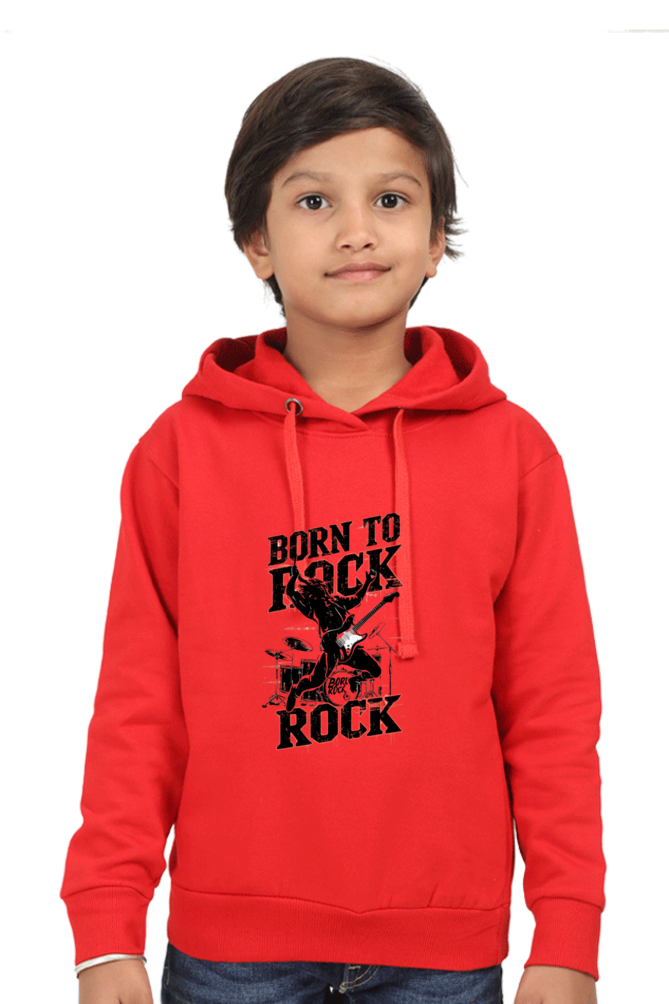 Girls' Hooded T-Shirt - "Born to Rock" Rockstar Design