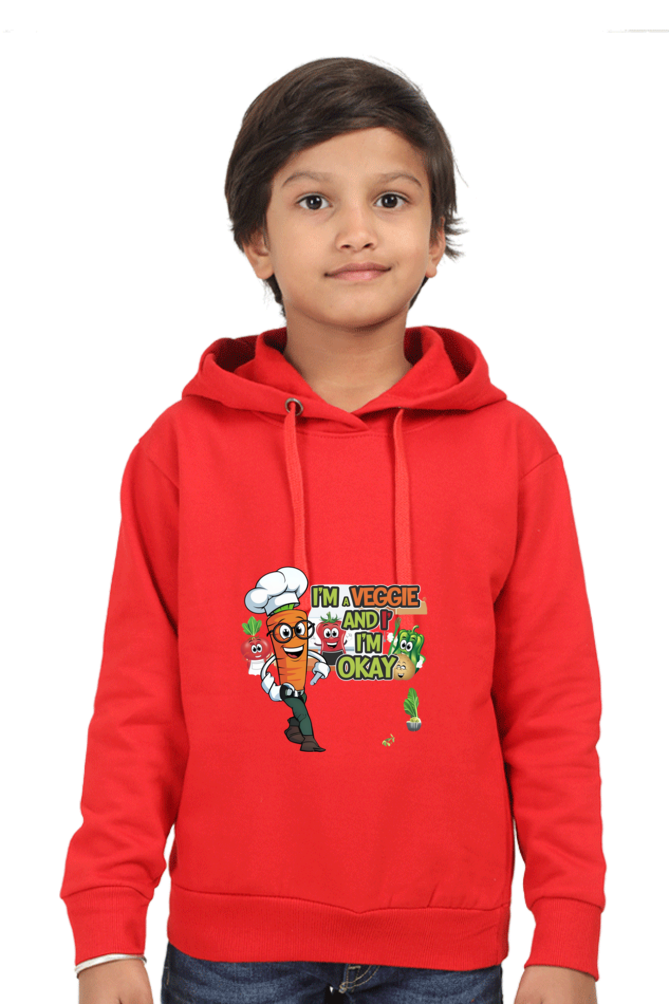 Kids' Hooded T-Shirt - "Eat Your Veggies" Theme