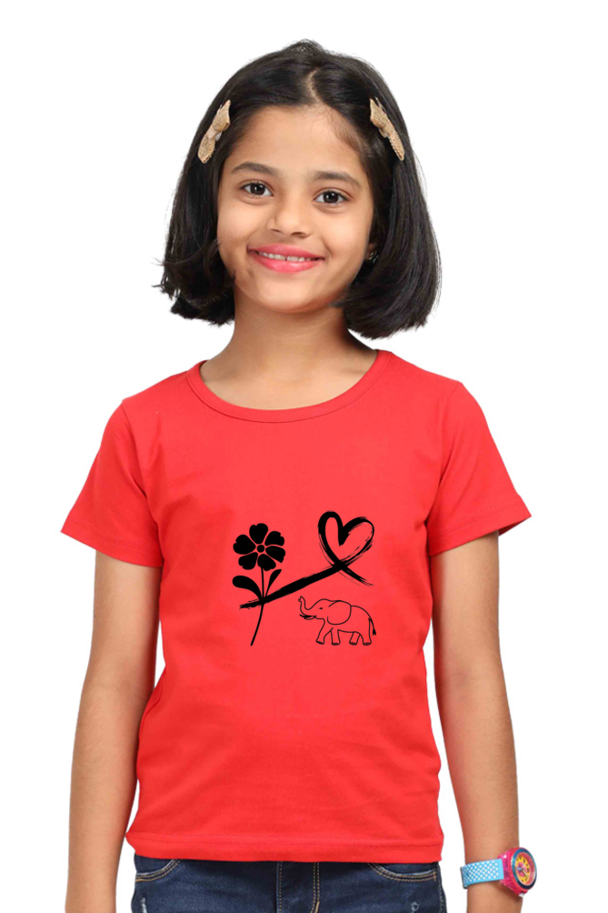 "Playful Power β Elephant Design T-Shirt"