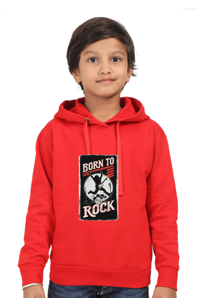 Girls' Hooded T-Shirt - "Born to Rock" Rockstar Design