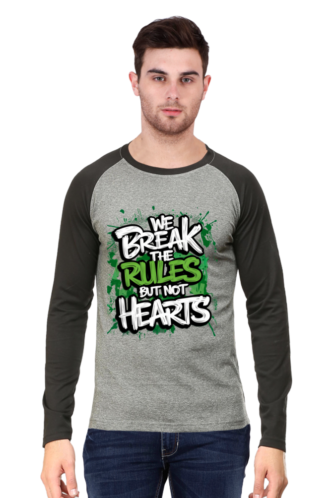 Men's Raglan T-Shirt - "Break the Rules" Design
