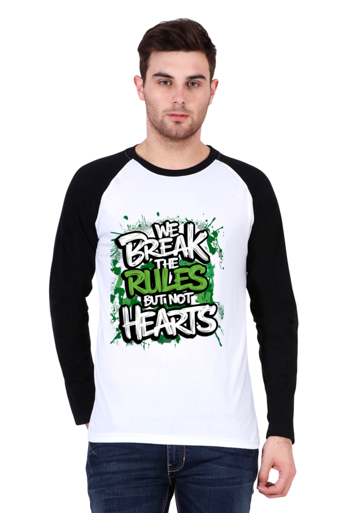 Men's Raglan T-Shirt - "Break the Rules" Design