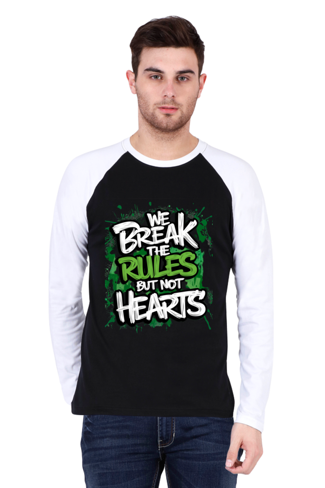 Men's Raglan T-Shirt - "Break the Rules" Design