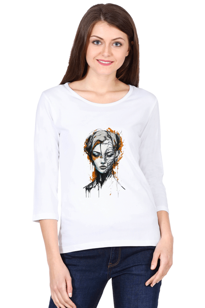 Women's Modern Art Face T-Shirt