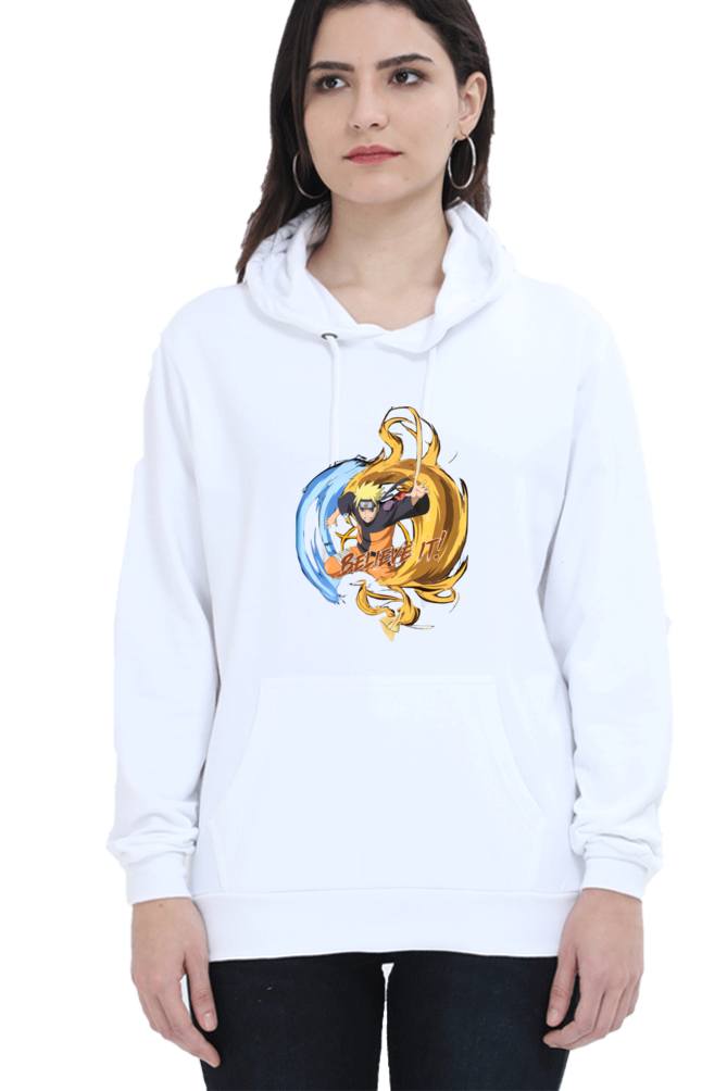 "Naruto 'Believe It!' Unisex Hooded Sweatshirt – For True Shinobi Fans"