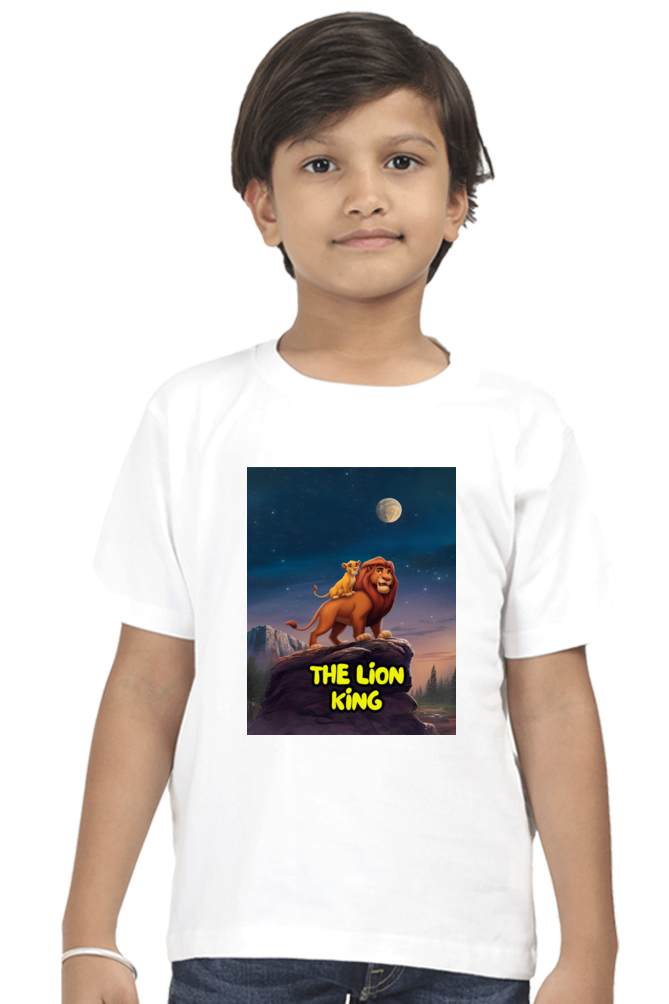 Boy's Round Neck Half Sleeve T-Shirt - "The Lion King" Design