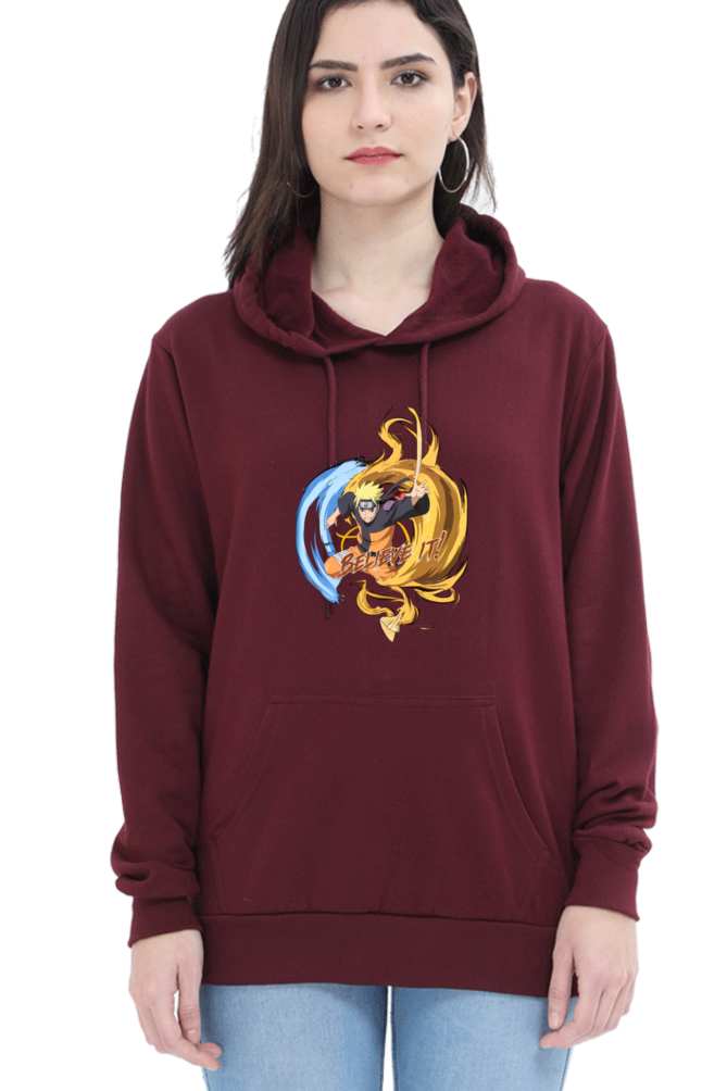 "Naruto 'Believe It!' Unisex Hooded Sweatshirt – For True Shinobi Fans"