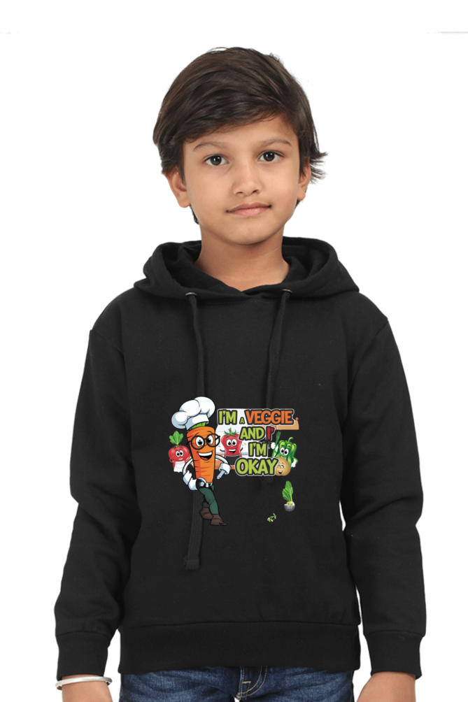 Kids' Hooded T-Shirt - "Eat Your Veggies" Theme
