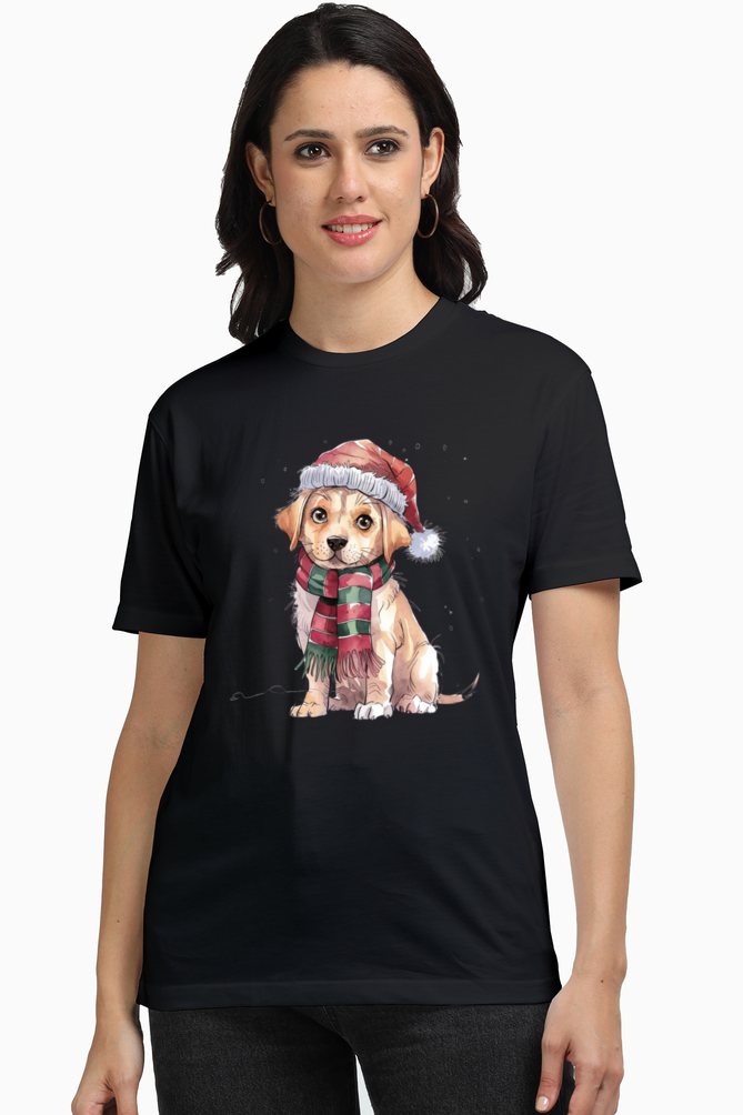 Unisex Half Sleeve T-Shirt - "Adorable Pup" Design