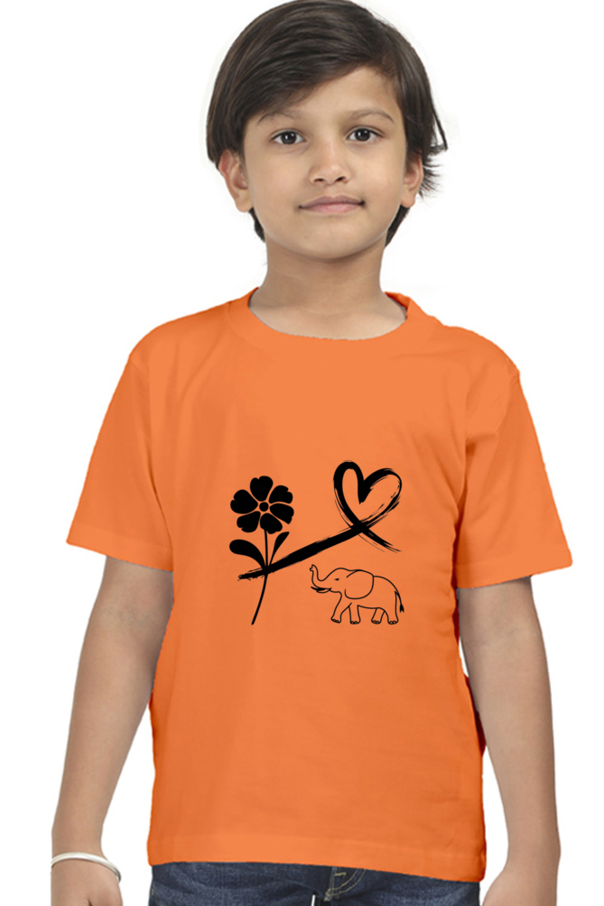 "Playful Power β Elephant Design T-Shirt"