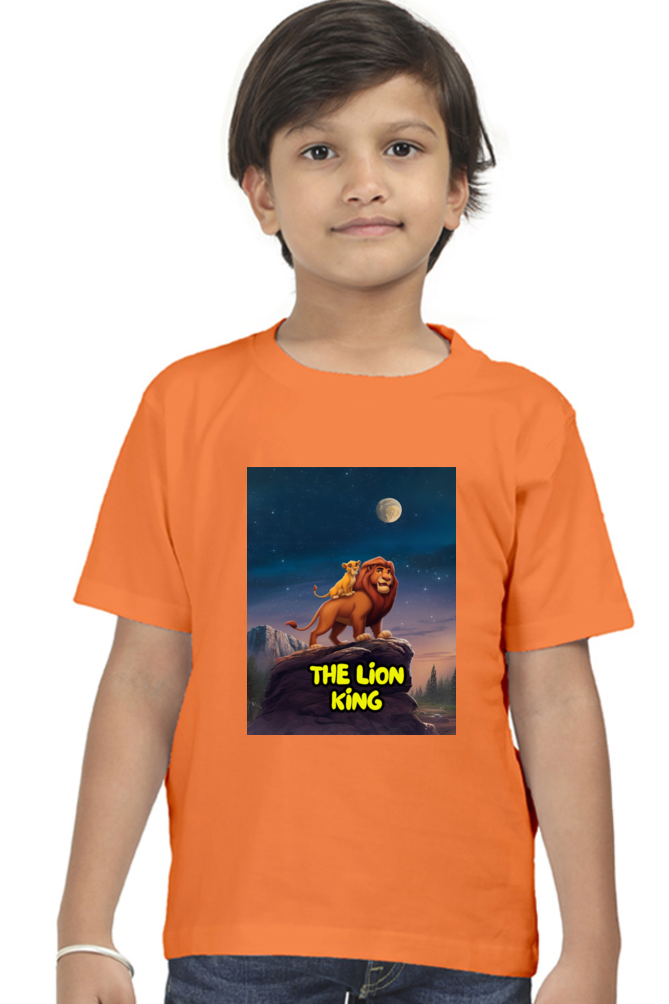 Boy's Round Neck Half Sleeve T-Shirt - "The Lion King" Design