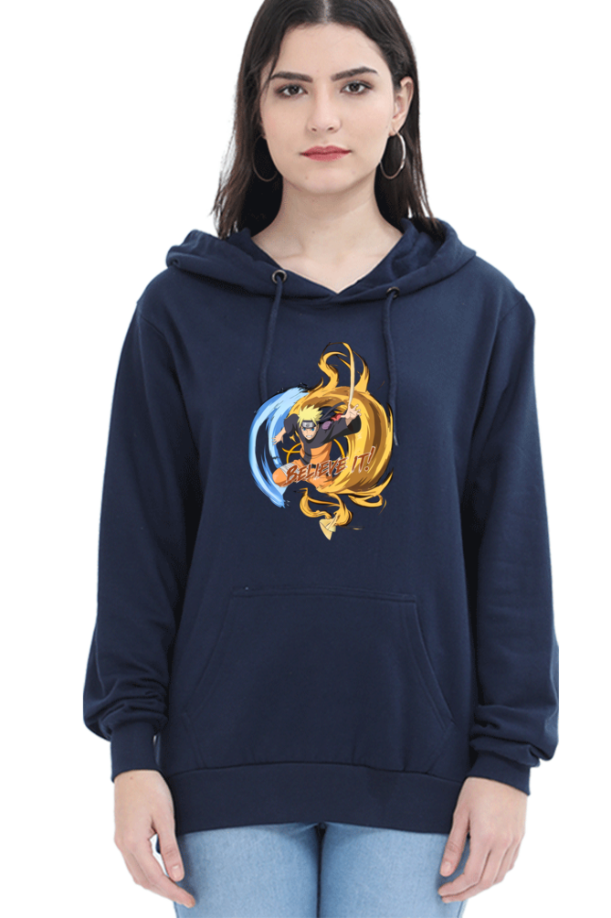 "Naruto 'Believe It!' Unisex Hooded Sweatshirt – For True Shinobi Fans"