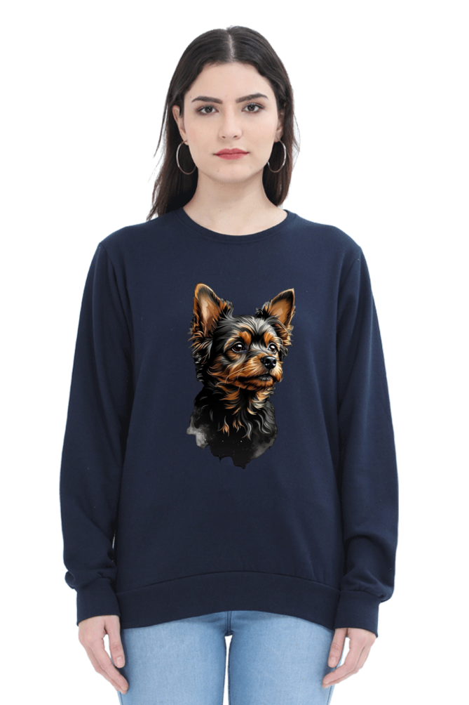 Unisex Full Sleeve Sweatshirt - "Adorable Pup" Design