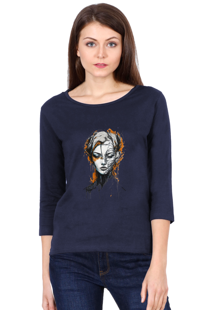 Women's Modern Art Face T-Shirt