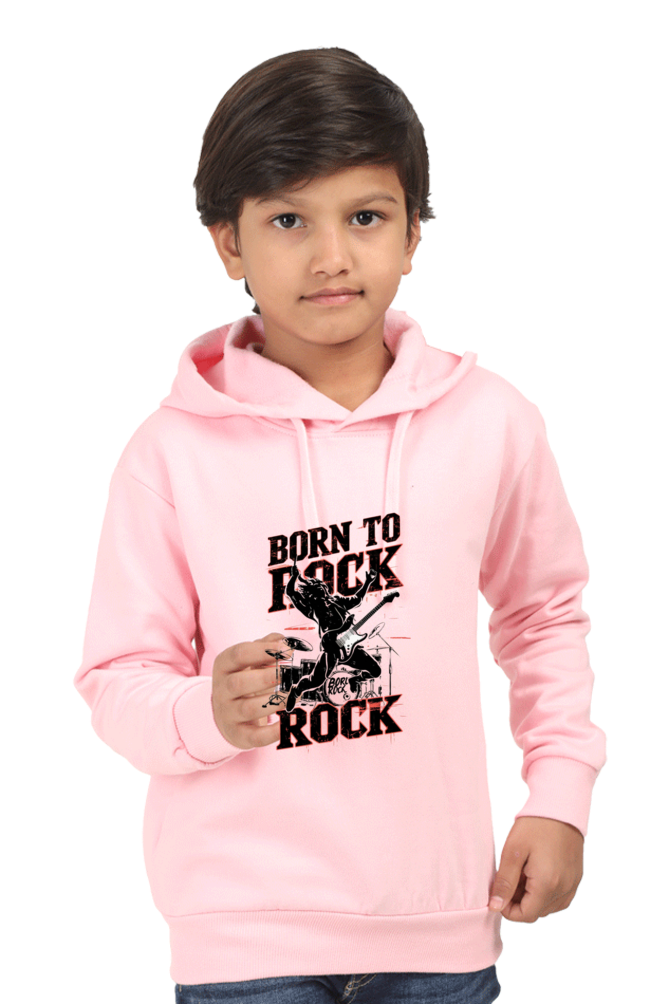 Girls' Hooded T-Shirt - "Born to Rock" Rockstar Design