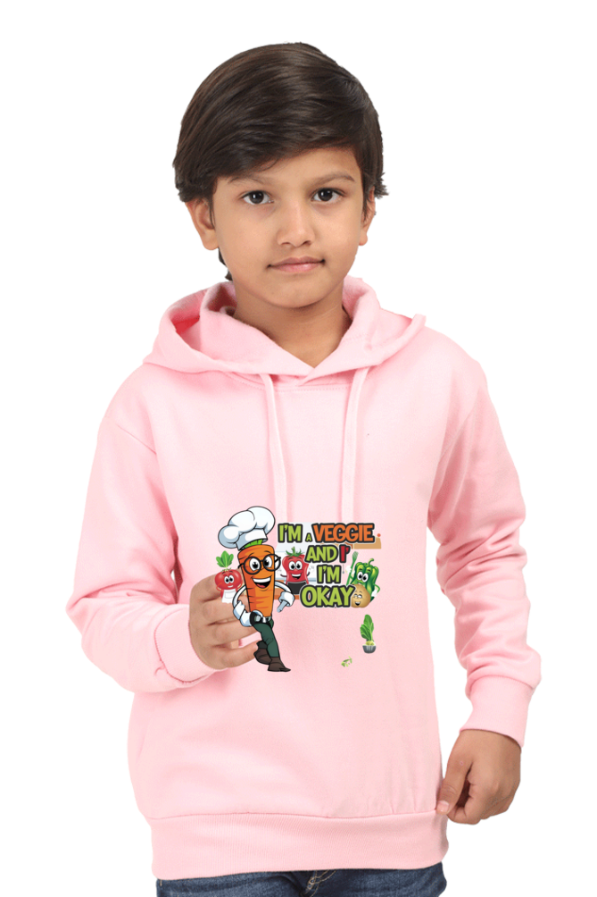 Kids' Hooded T-Shirt - "Eat Your Veggies" Theme