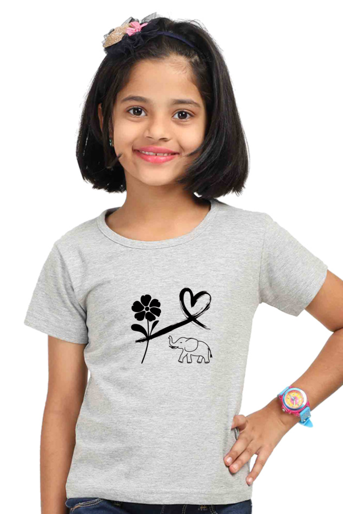 "Playful Power β Elephant Design T-Shirt"