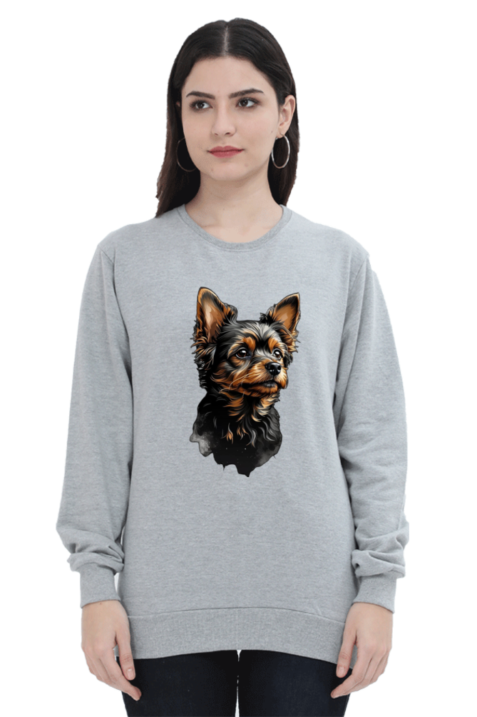 Unisex Full Sleeve Sweatshirt - "Adorable Pup" Design