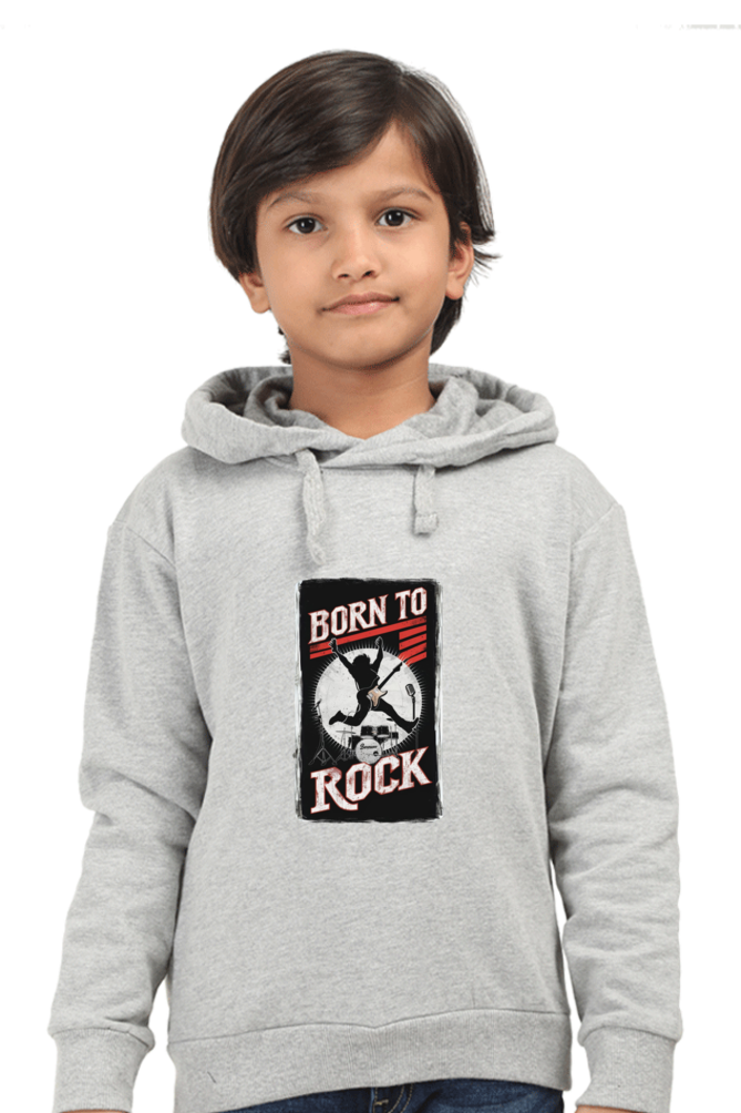 Girls' Hooded T-Shirt - "Born to Rock" Rockstar Design
