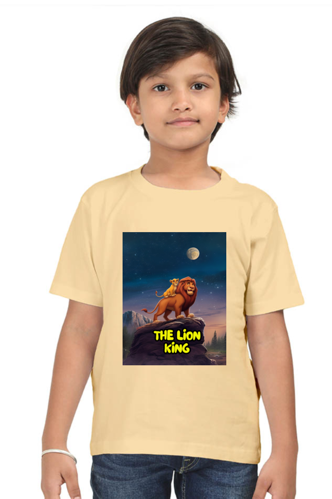 Boy's Round Neck Half Sleeve T-Shirt - "The Lion King" Design