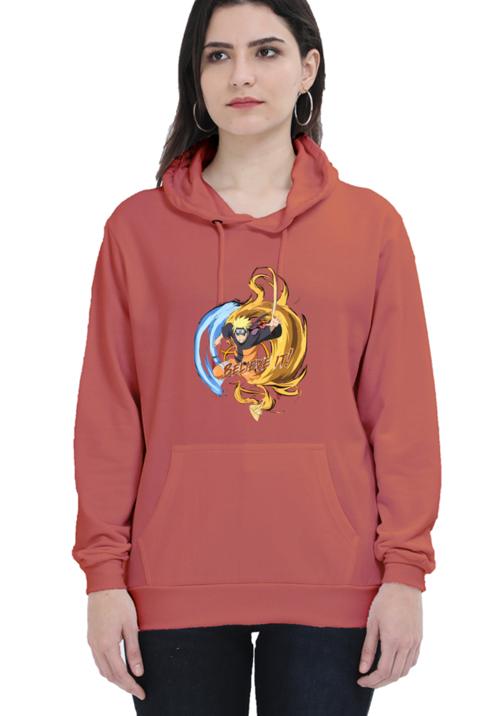 "Naruto 'Believe It!' Unisex Hooded Sweatshirt – For True Shinobi Fans"
