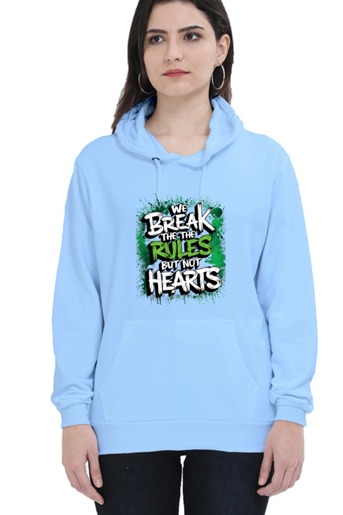Unisex Hooded Sweatshirt - "Break the Rules" Design