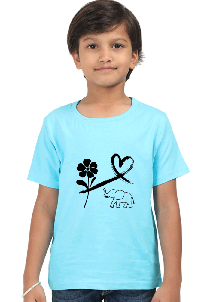 "Playful Power β Elephant Design T-Shirt"