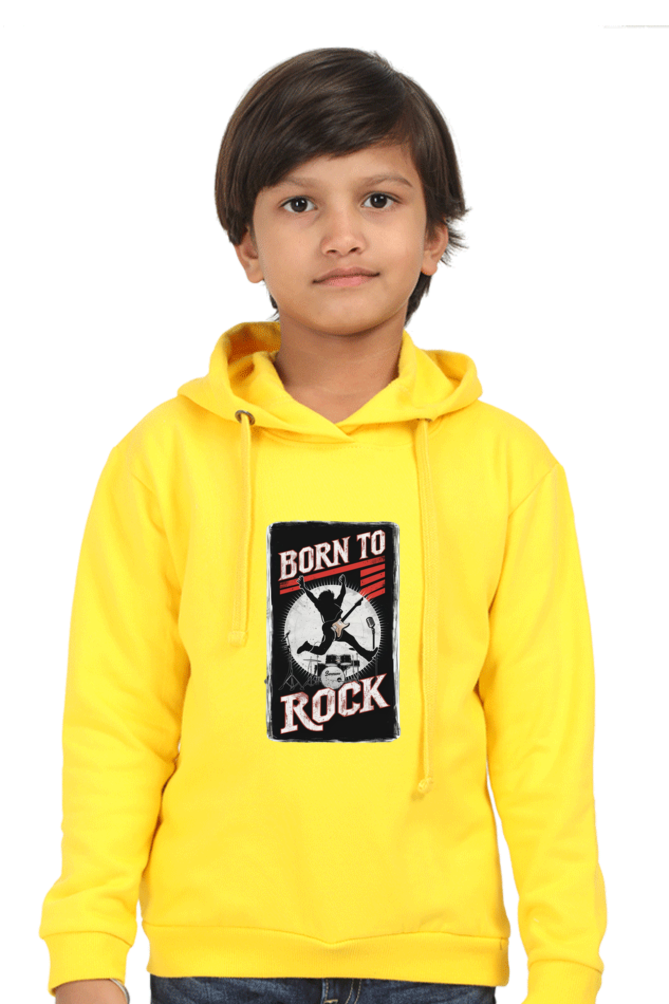 Girls' Hooded T-Shirt - "Born to Rock" Rockstar Design