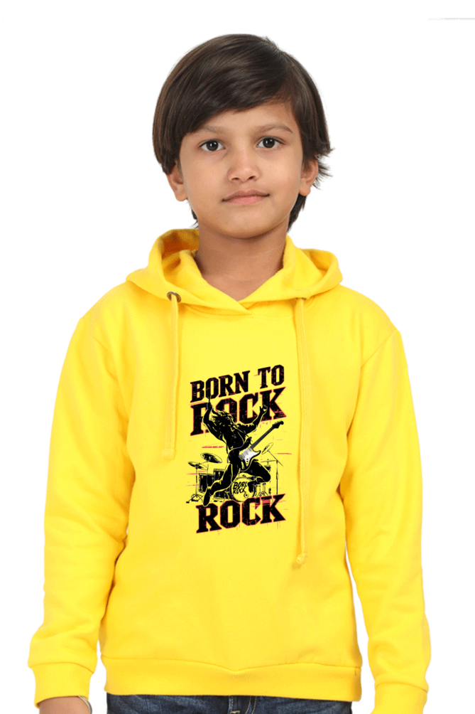 Girls' Hooded T-Shirt - "Born to Rock" Rockstar Design