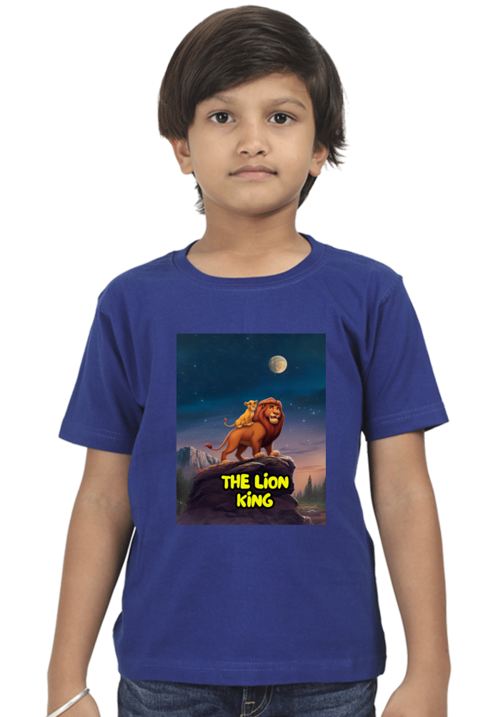 Boy's Round Neck Half Sleeve T-Shirt - "The Lion King" Design