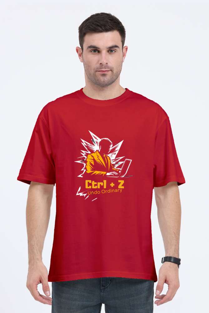 Oversized Men's T-Shirt - Ctrl+Z Icon