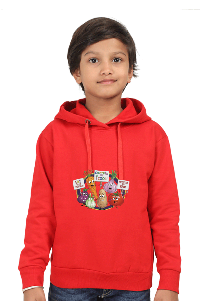 Kids' Hooded T-Shirt - "Eat Your Veggies" Theme