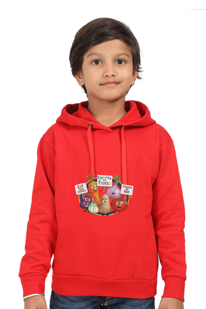 Kids' Hooded T-Shirt - "Eat Your Veggies" Theme