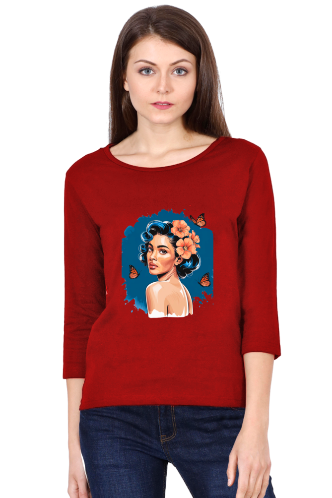 "Pretty & Powerful – Round Neck Full Sleeve Tee"