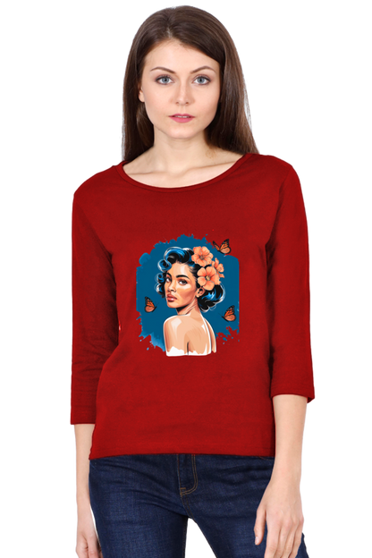 "Pretty & Powerful – Round Neck Full Sleeve Tee"