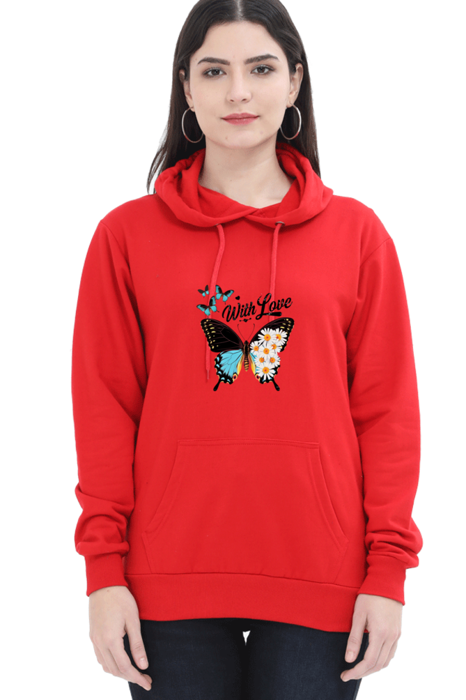 Unisex Hooded Sweatshirt - "Butterfly with Love" Design