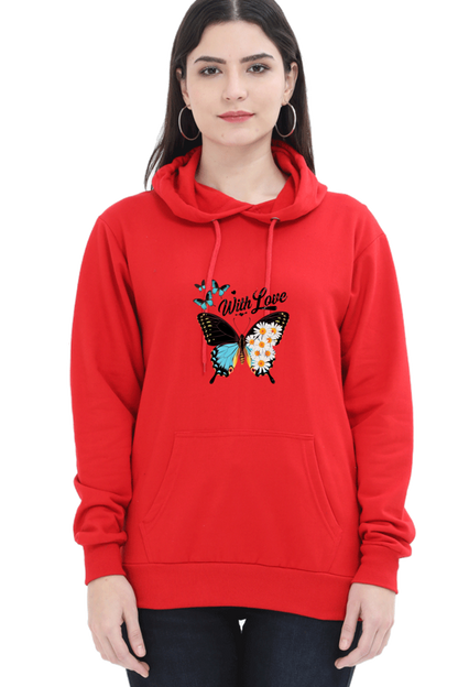 Unisex Hooded Sweatshirt - "Butterfly with Love" Design