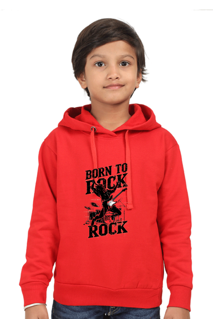 Girls' Hooded T-Shirt - "Born to Rock" Rockstar Design
