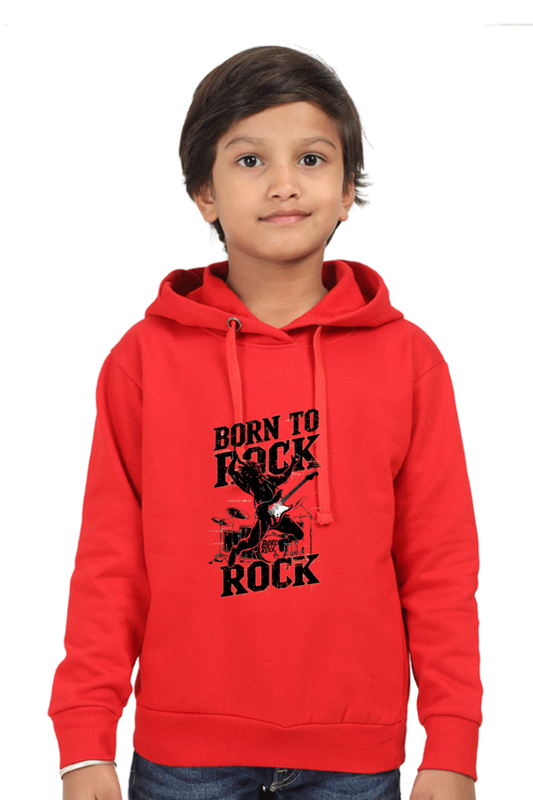 Girls' Hooded T-Shirt - "Born to Rock" Rockstar Design