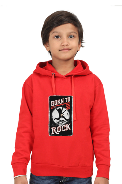 Girls' Hooded T-Shirt - "Born to Rock" Rockstar Design