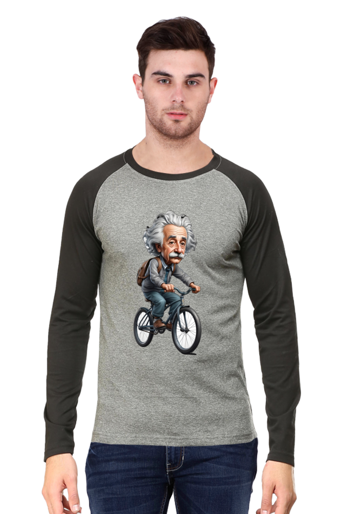 Men's Full Sleeve T-Shirt - Einstein on a Bike