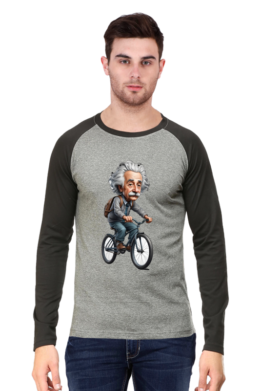 Men's Full Sleeve T-Shirt - Einstein on a Bike