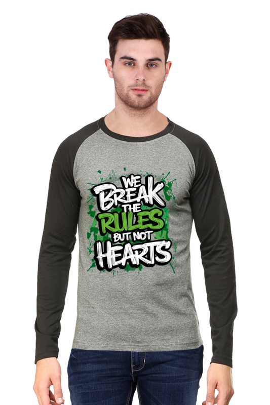 Men's Raglan T-Shirt - "Break the Rules" Design