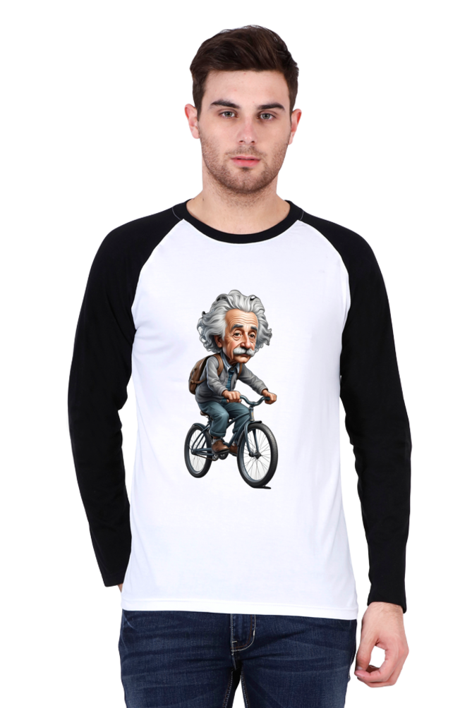 Men's Full Sleeve T-Shirt - Einstein on a Bike