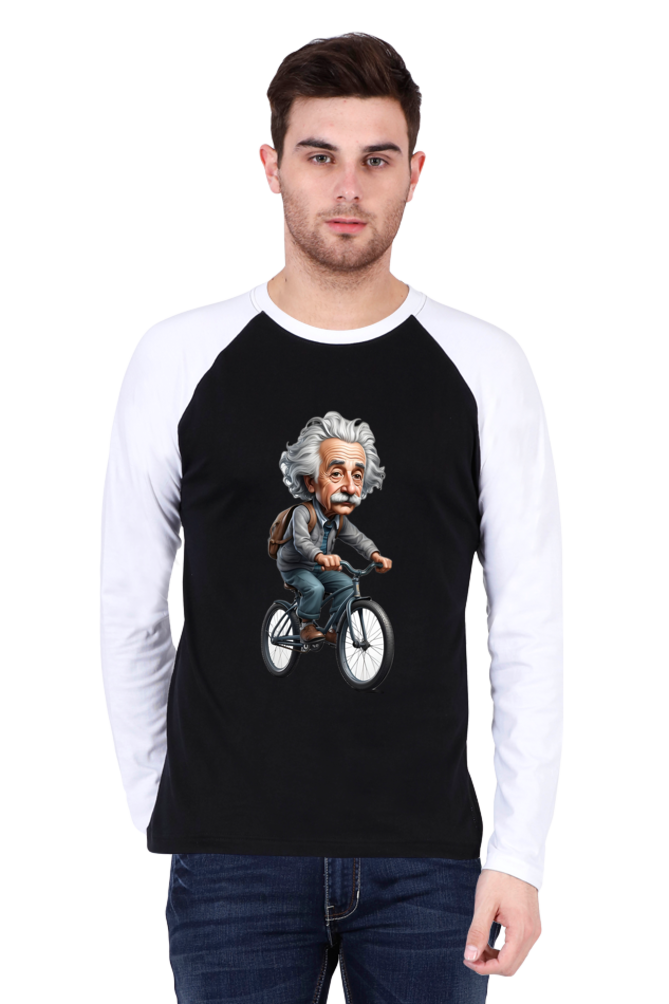 Men's Full Sleeve T-Shirt - Einstein on a Bike