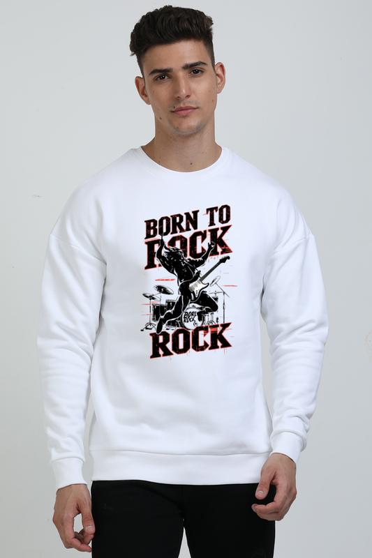 Unisex Oversized Sweatshirt - "Born to Rock" Design