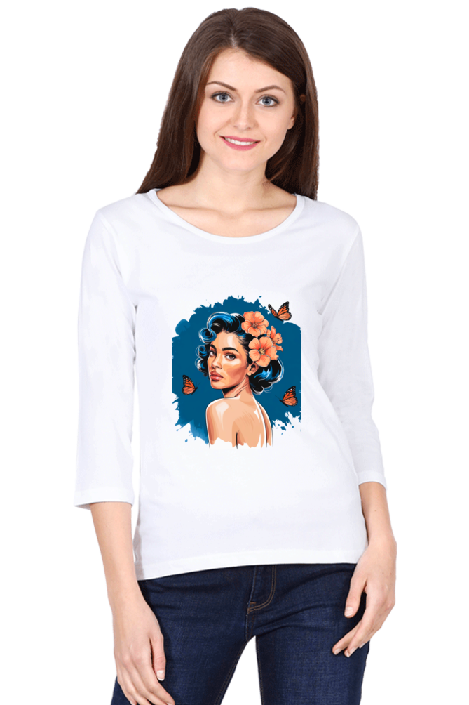 "Pretty & Powerful – Round Neck Full Sleeve Tee"